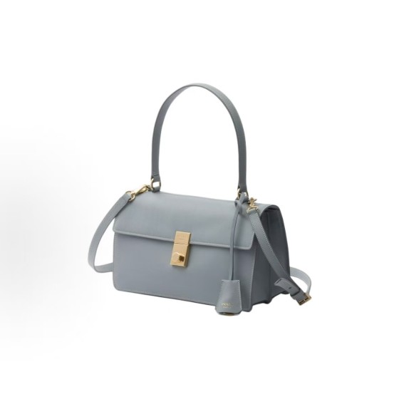 PRADA Soft Sound Detachable Adjustable Shoulder strap Metal accessory Shoulder Bag for Women, Medium size